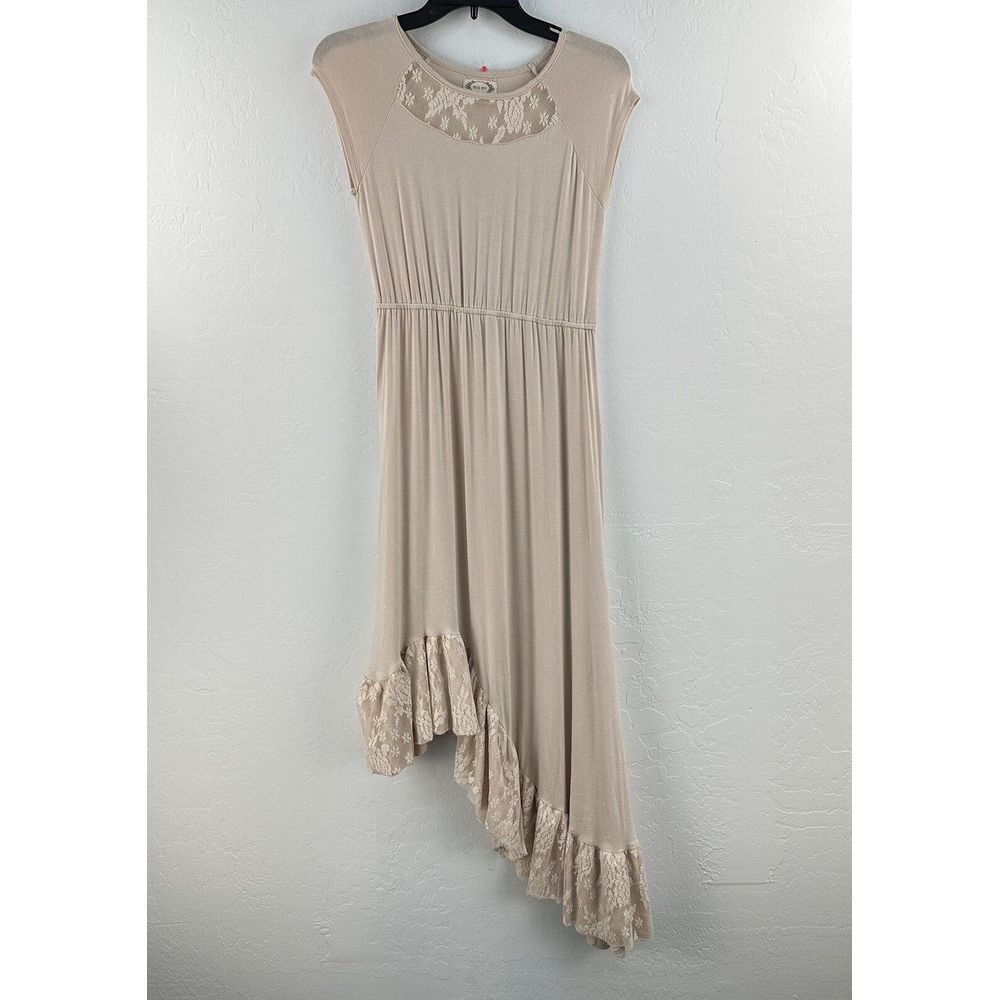 Joyfolie Mía Joy Terra Pink Dress Youth Size 12 Asymmetrical Hem Ruffle‎
